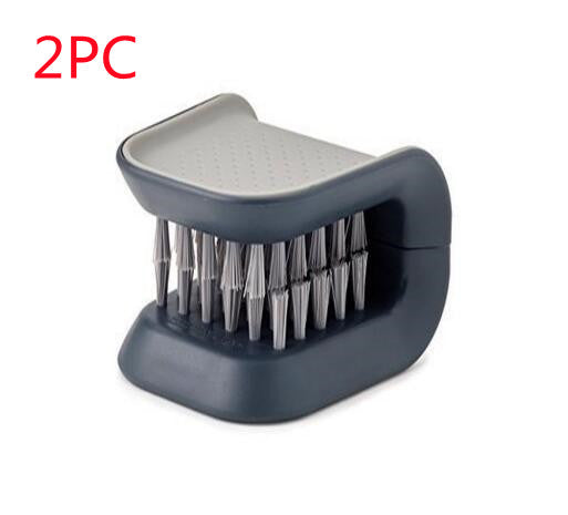 U-Shaped Knife And Cutlery Cleaner Brush Home Kitchen Cleaning Brushes Bristle Scrub Kitchen Washing